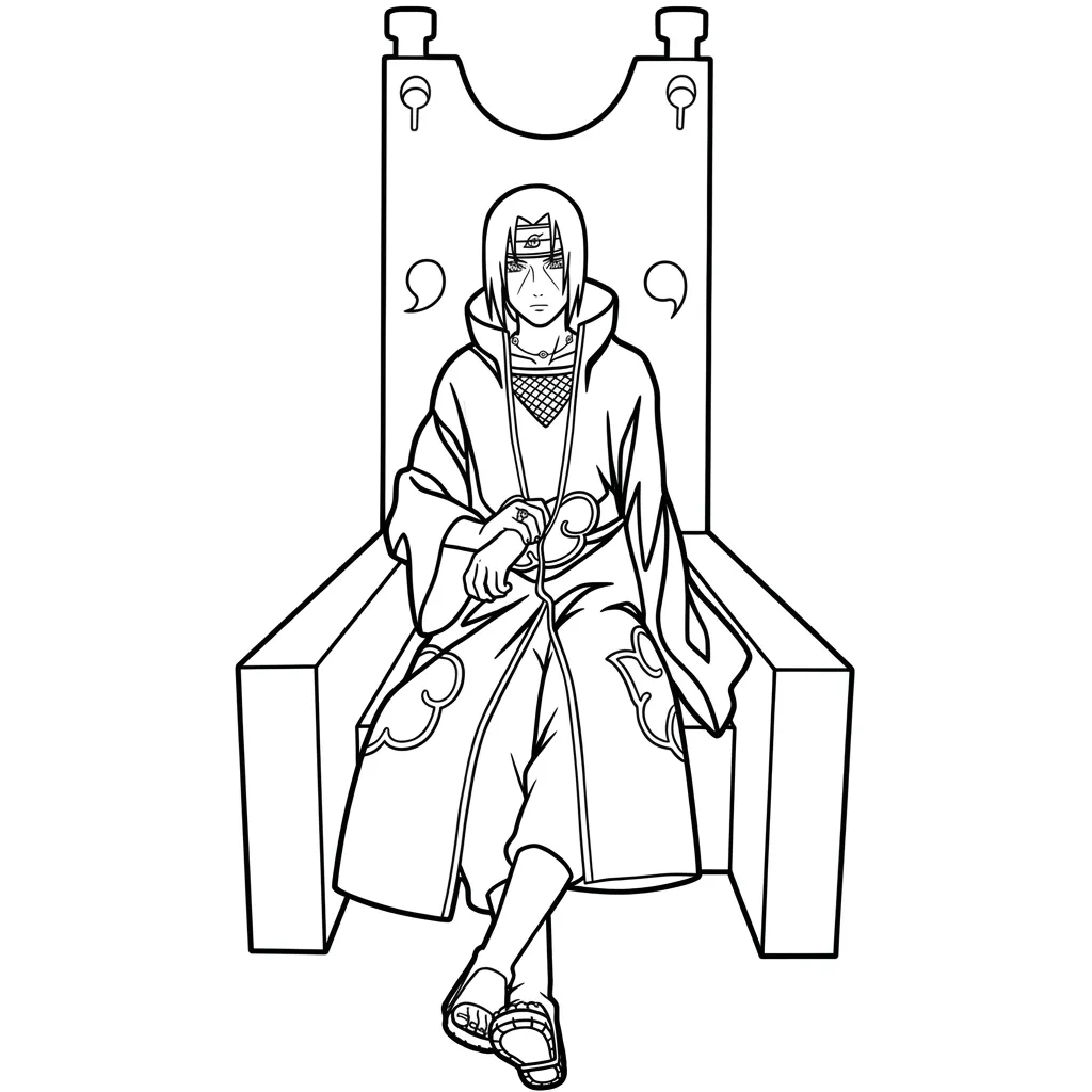 Itachi Uchiha 5 para colorear para imprimir gratis