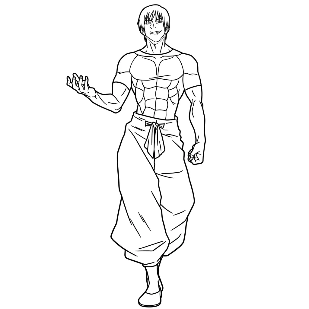 imprimir Jujutsu Kaisen 10 para colorear gratis