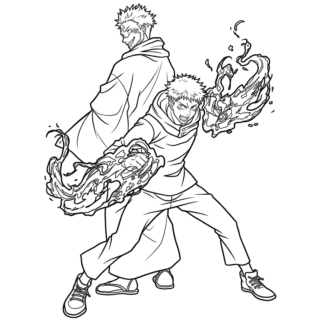 Jujutsu Kaisen 18 para colorear para imprimir pdf