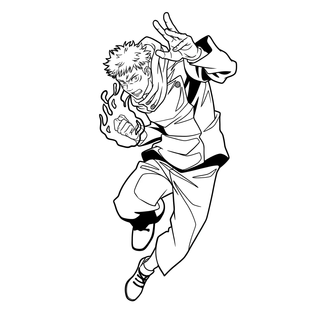 Jujutsu Kaisen 2 para colorear para imprimir para niño de 6 años