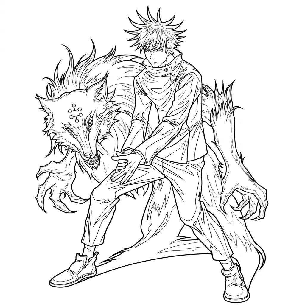 Jujutsu Kaisen 3 para colorear y recortar