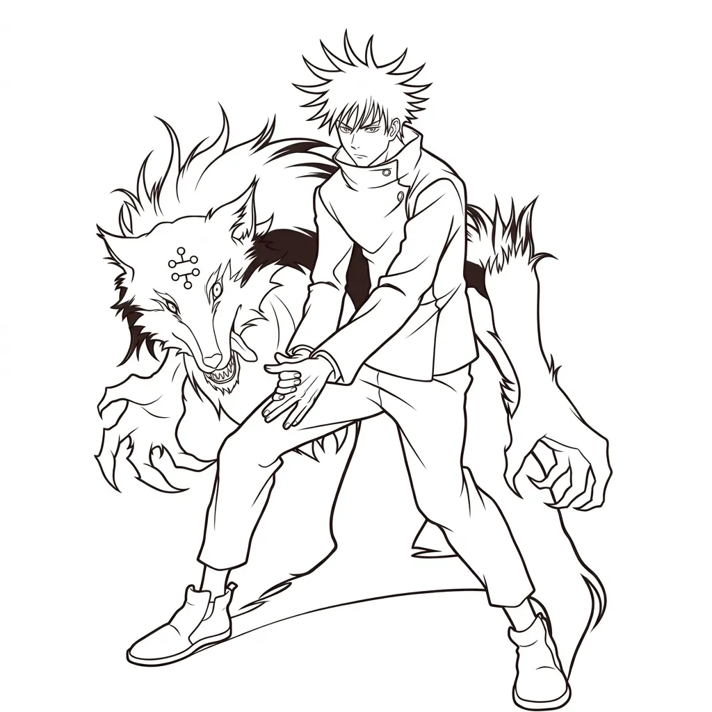 Jujutsu Kaisen 6 para colorear para imprimir para niño de 9 años