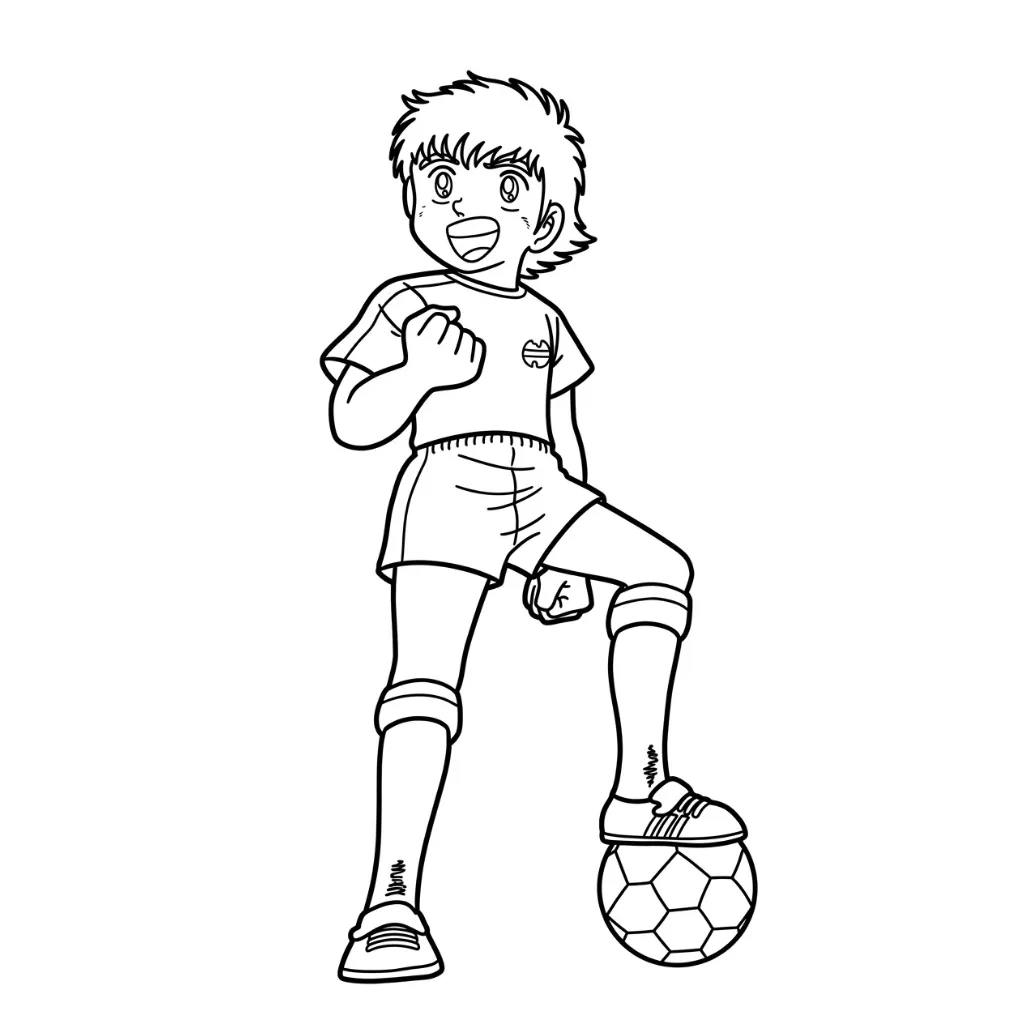 Oliver Y Benji 14 para colorear y recortar