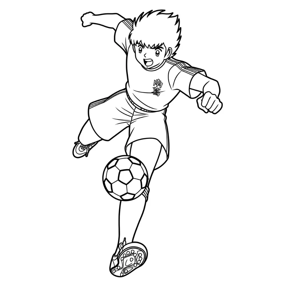Oliver Y Benji 16 para colorear gratis para imprimir