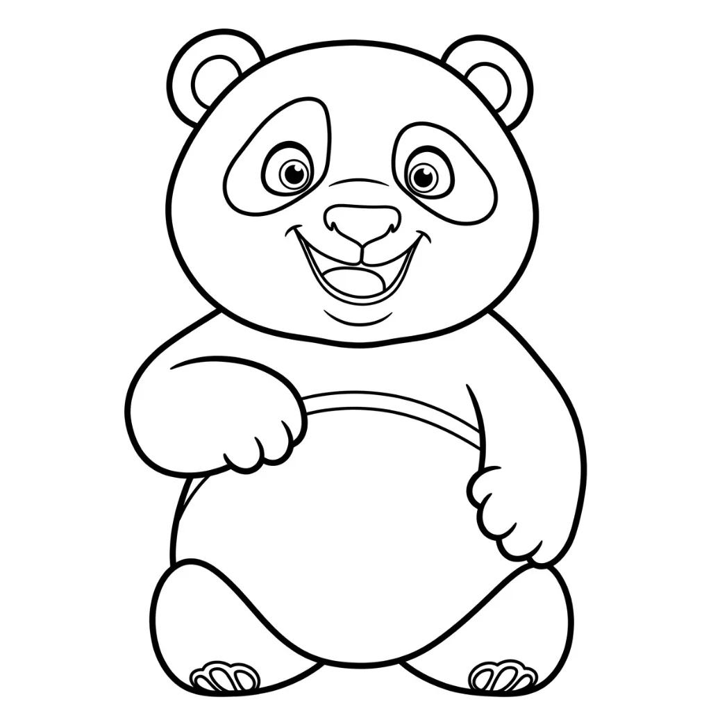 Osos Panda 12 para colorear para niño de 7 años