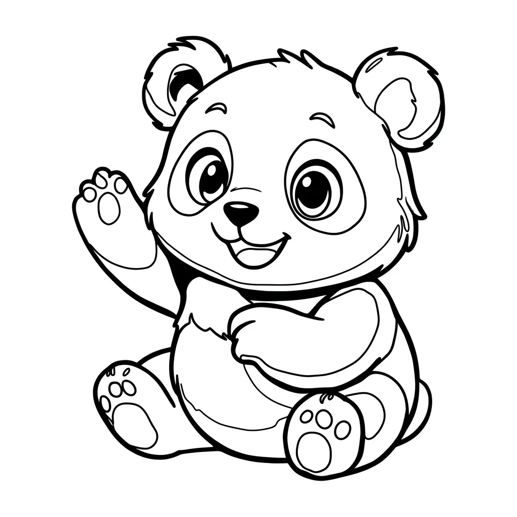 para imprimir Osos Panda 13 para colorear gratis