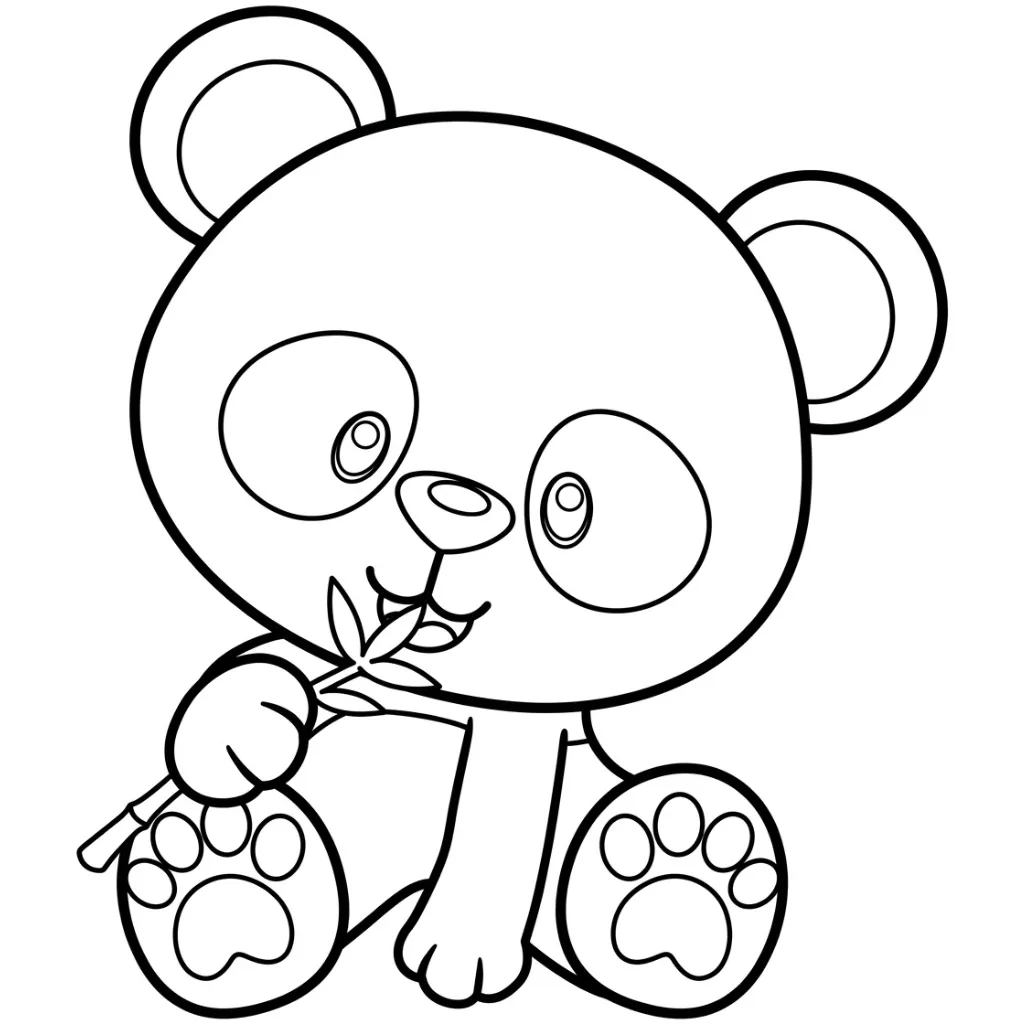 Osos Panda 16 para colorear y recortar para imprimir gratis