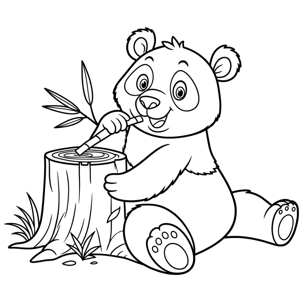descargar Osos Panda 17 para colorear gratis