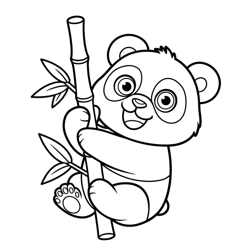 Osos Panda 19 para colorear para imprimir para niño de 7 años