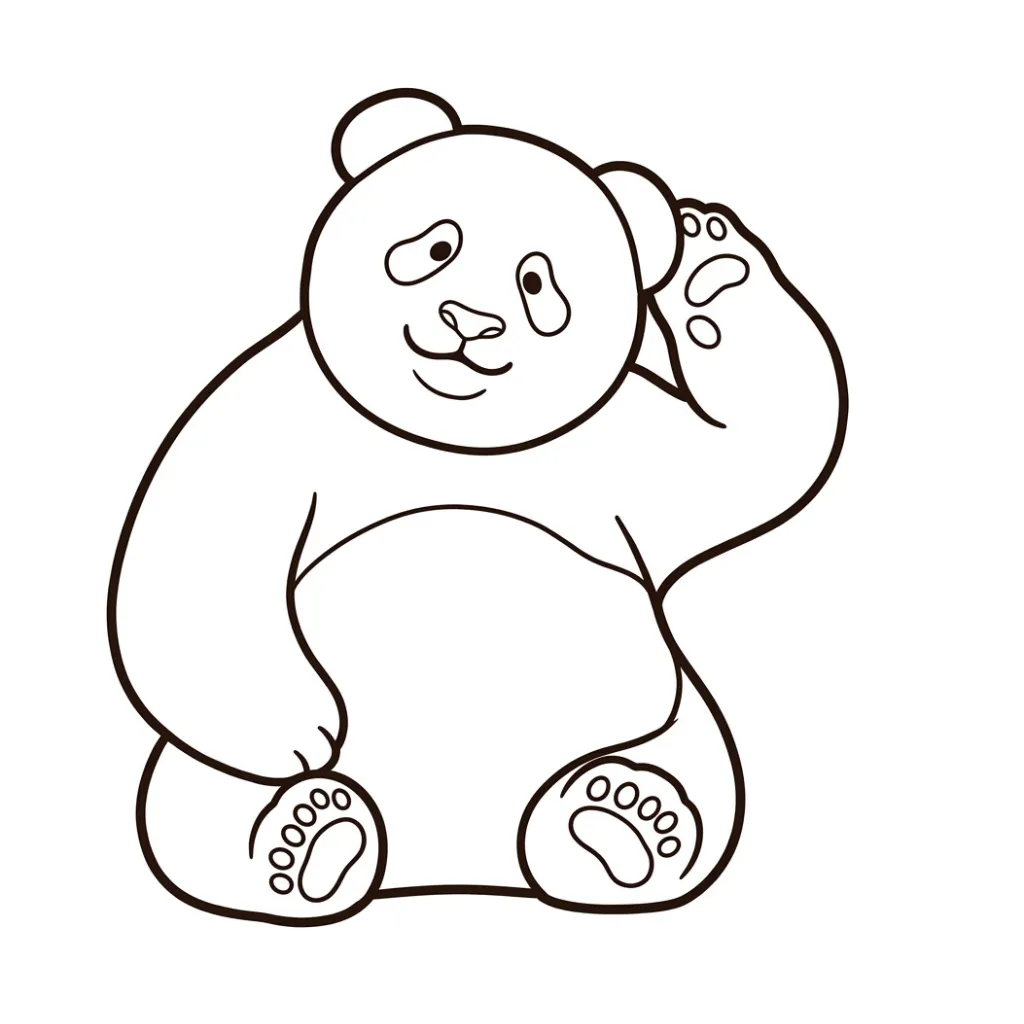 Osos Panda 3 para colorear para descargar