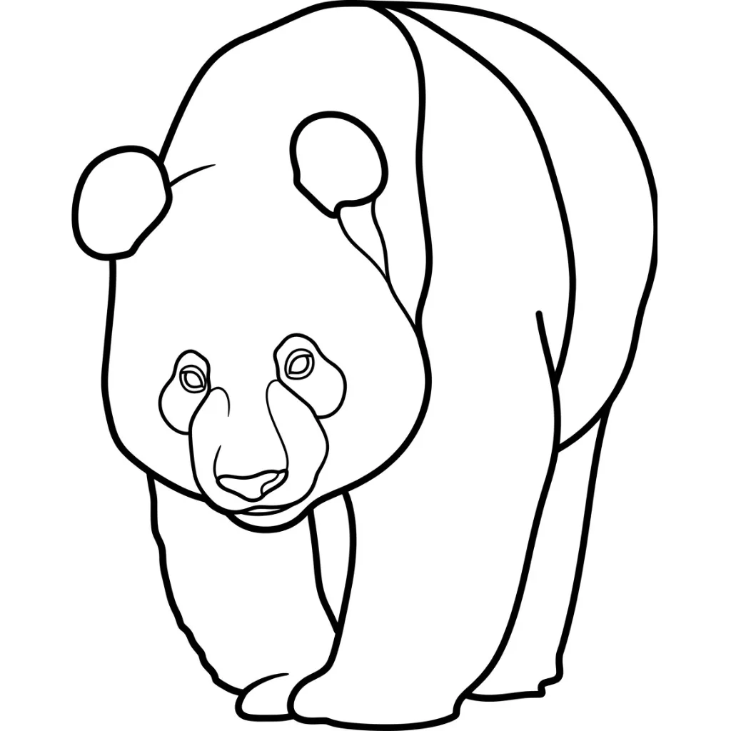 Osos Panda 4 para colorear para niños para descargar