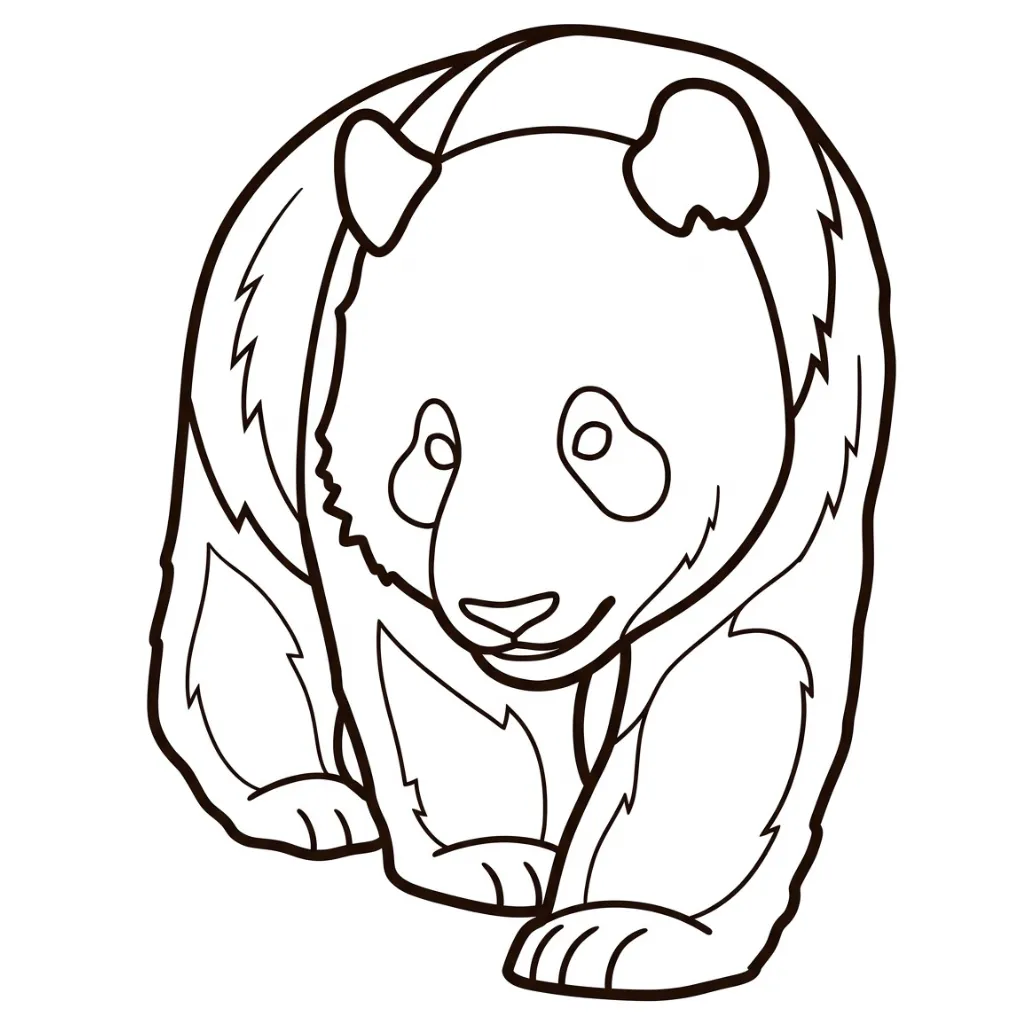 Osos Panda 5 para colorear y dibujo para imprimir