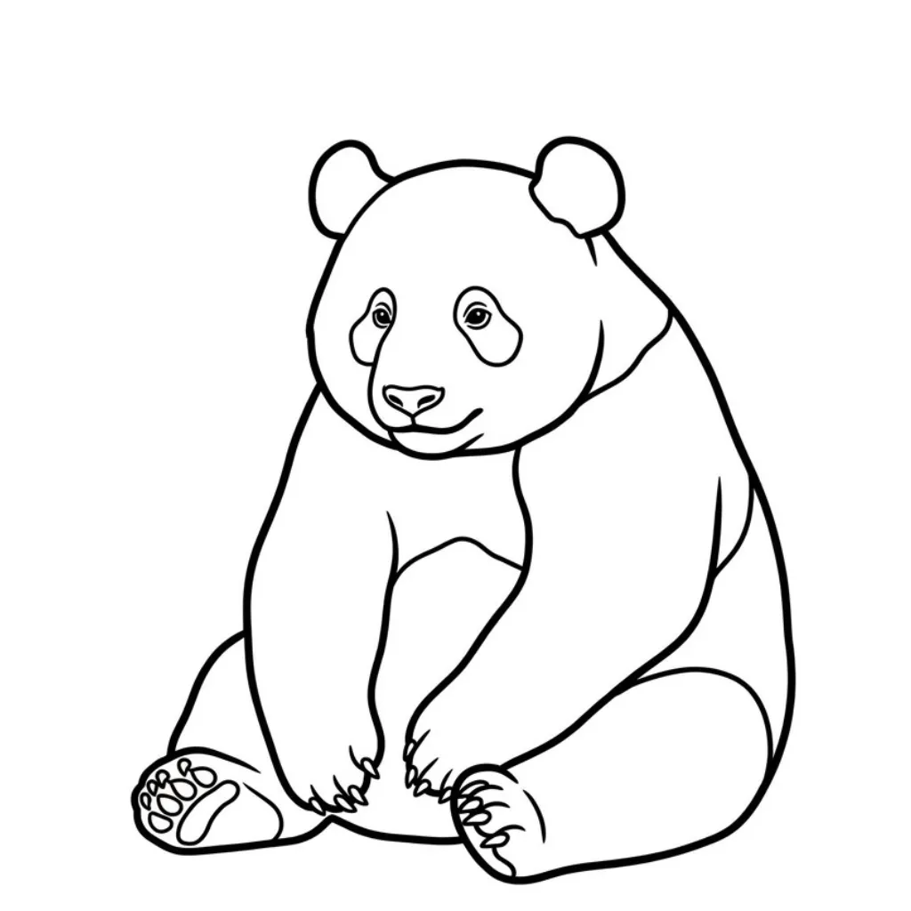 Osos Panda 7 para colorear de para niños