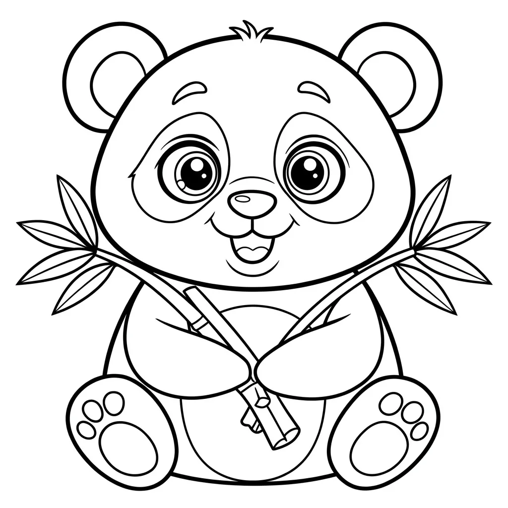 Osos Panda 9 para colorear y aprendizaje