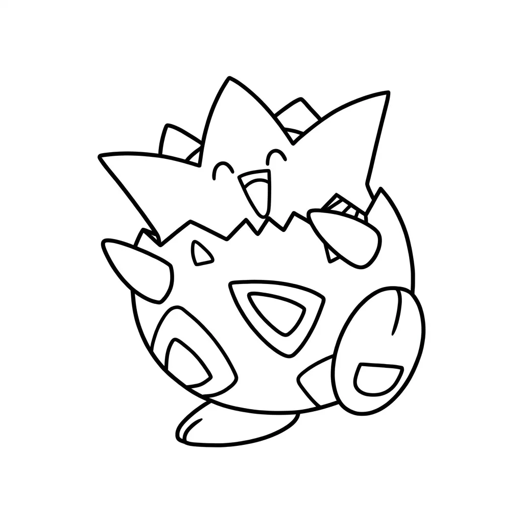 Togepi 10 para colorear para niño gratis