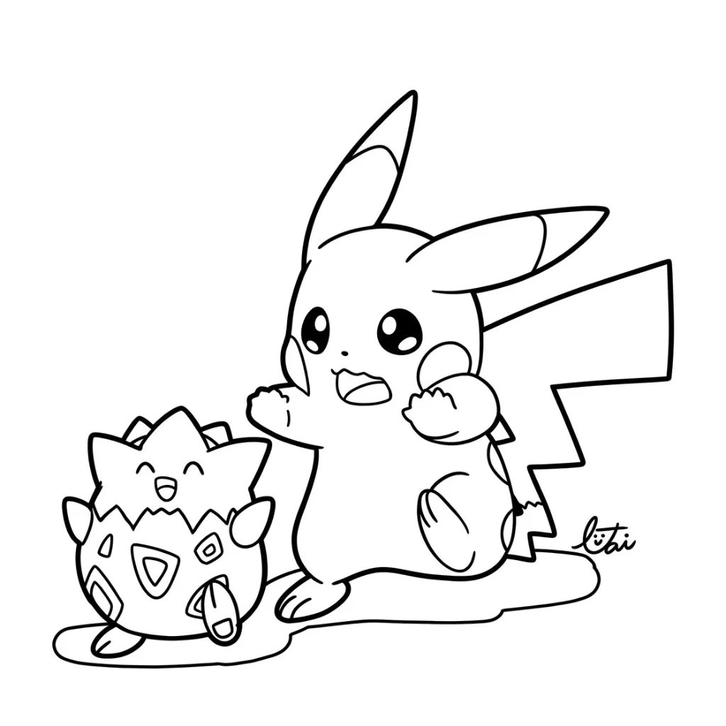 Togepi 2 para colorear para imprimir pdf