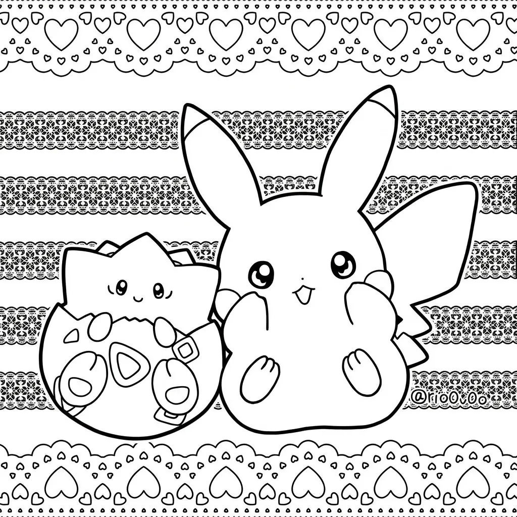 Togepi 3 para colorear en línea para niño