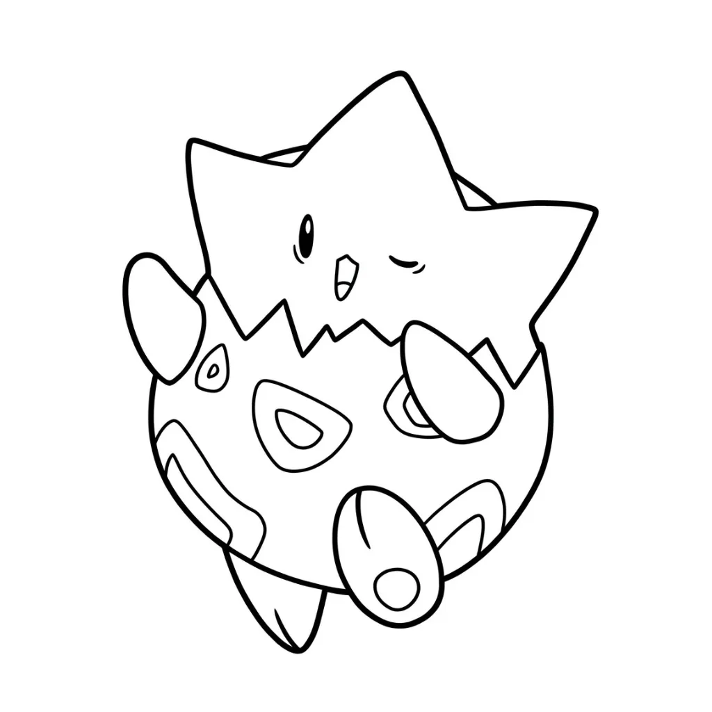 Togepi 6 para colorear gratis para niños