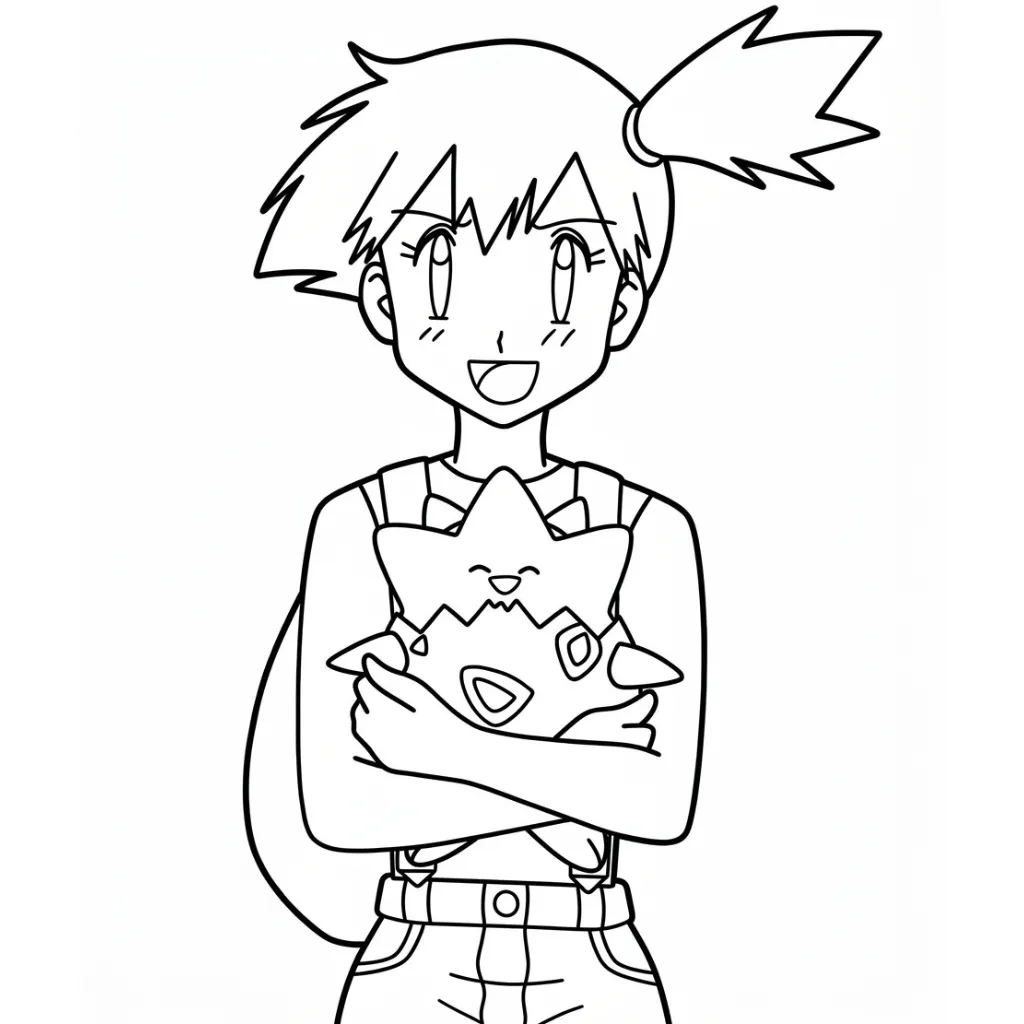 Togepi 7 para colorear para niño de 6 años