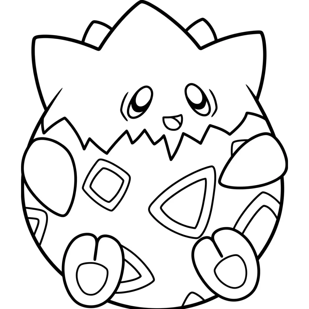 Togepi 8 para colorear para niño gratis
