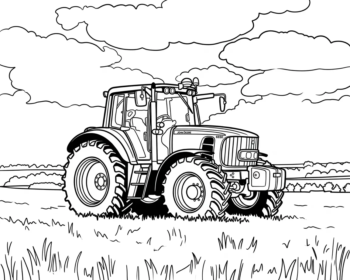 Tractores 14 para colorear para descargar