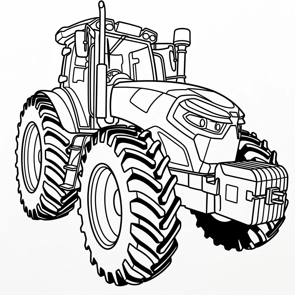 Tractores 15 para colorear para imprimir a4