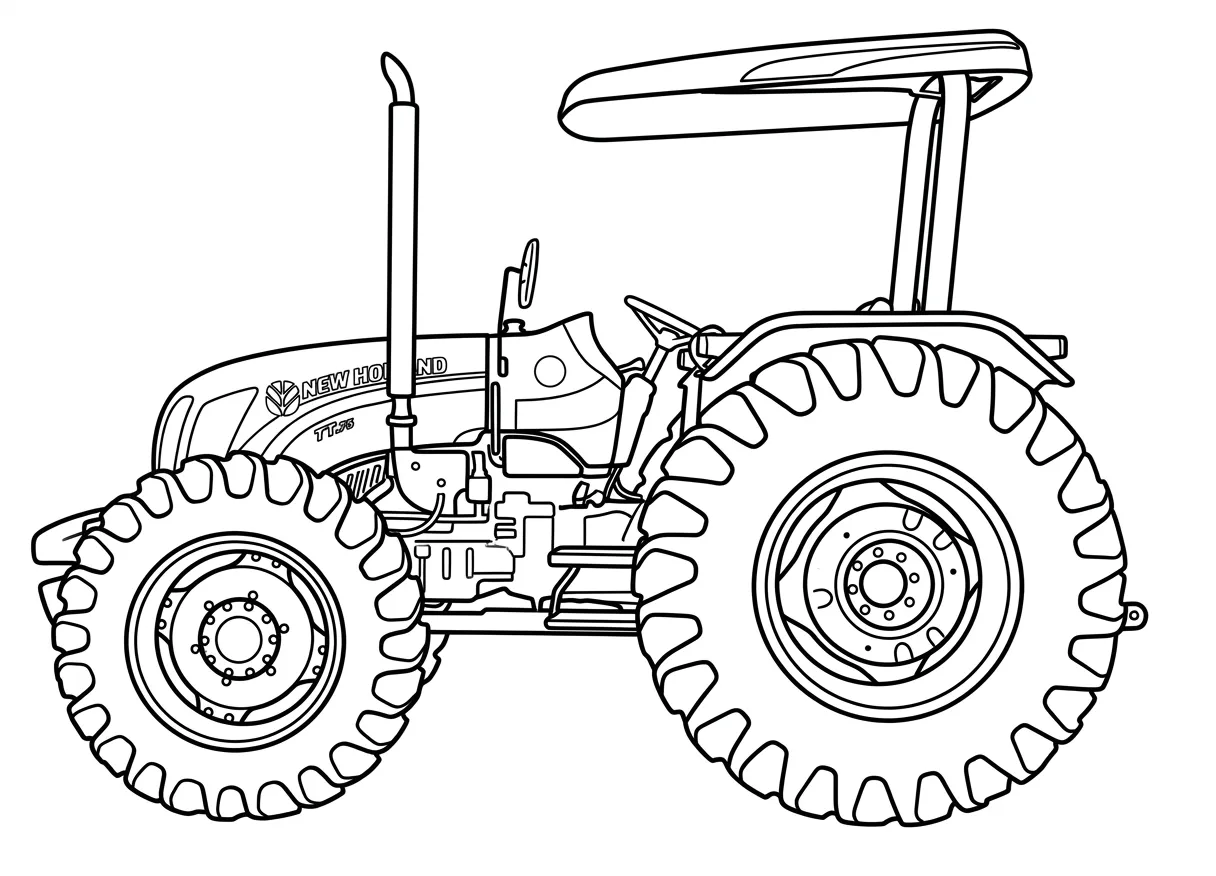 imagen para colorear Tractores 2 niño