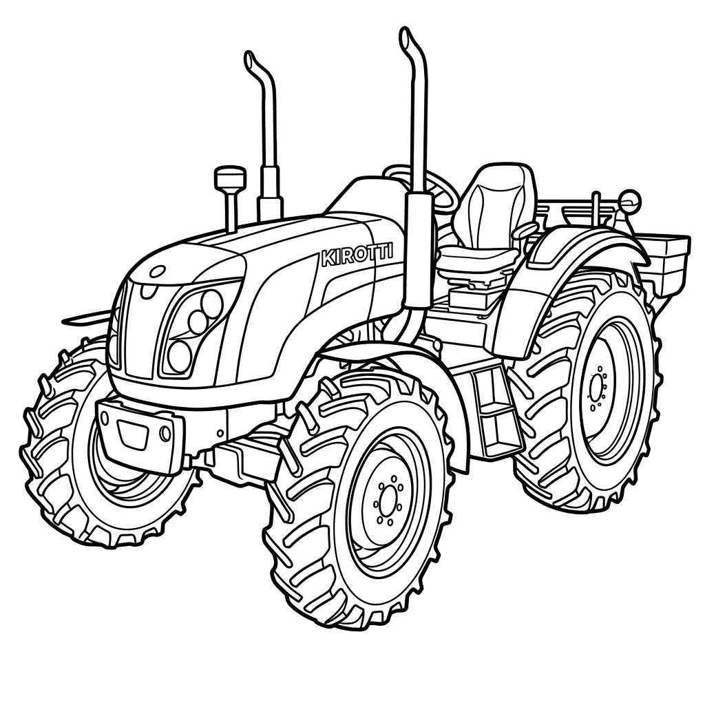 Tractores 3 para colorear para imprimir a4