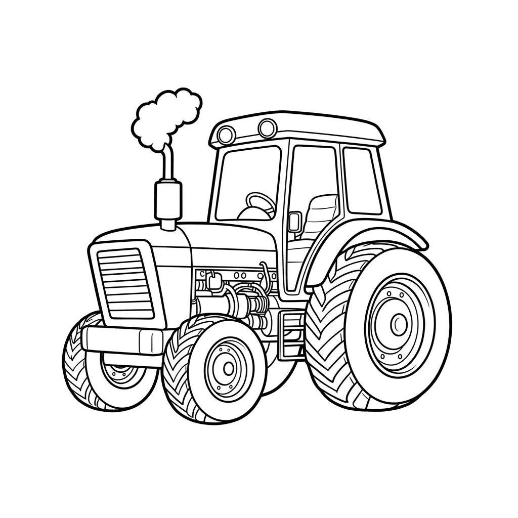 imprimir Tractores 7 para colorear
