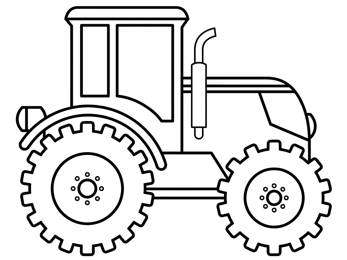 Tractores 9 para colorear para niño de 4 años