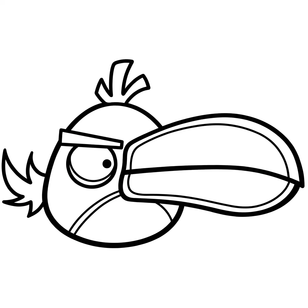 Angry Birds 12 para colorear para bebé para imprimir
