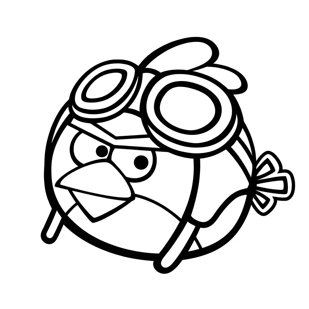 Angry Birds 18 para colorear para imprimir para niño de 2 años