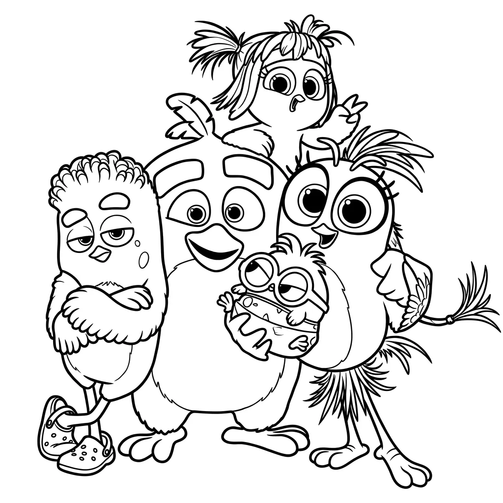 Angry Birds 23 para colorear para imprimir gratis