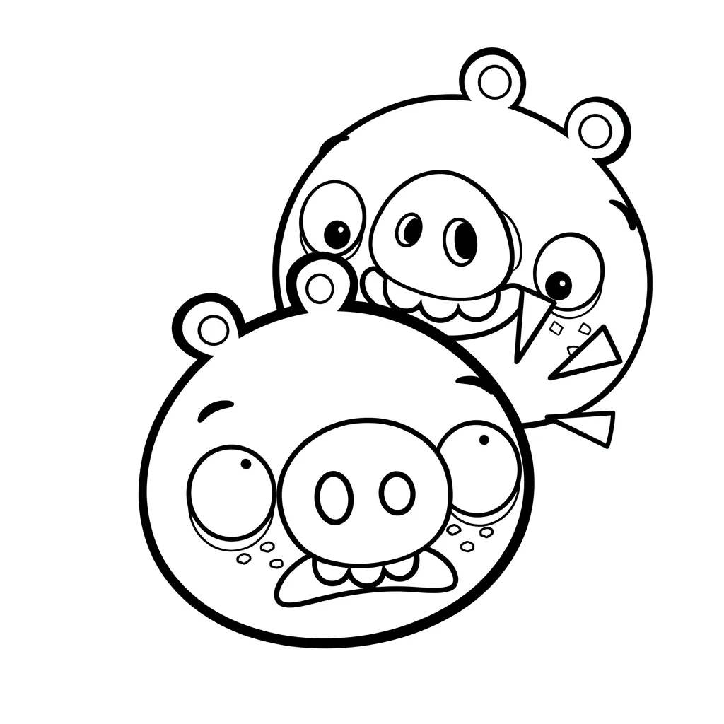 Angry Birds 25 para colorear para niño de 5 años