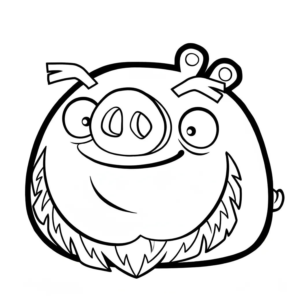 Angry Birds 6 para colorear para imprimir para niño de 2 años