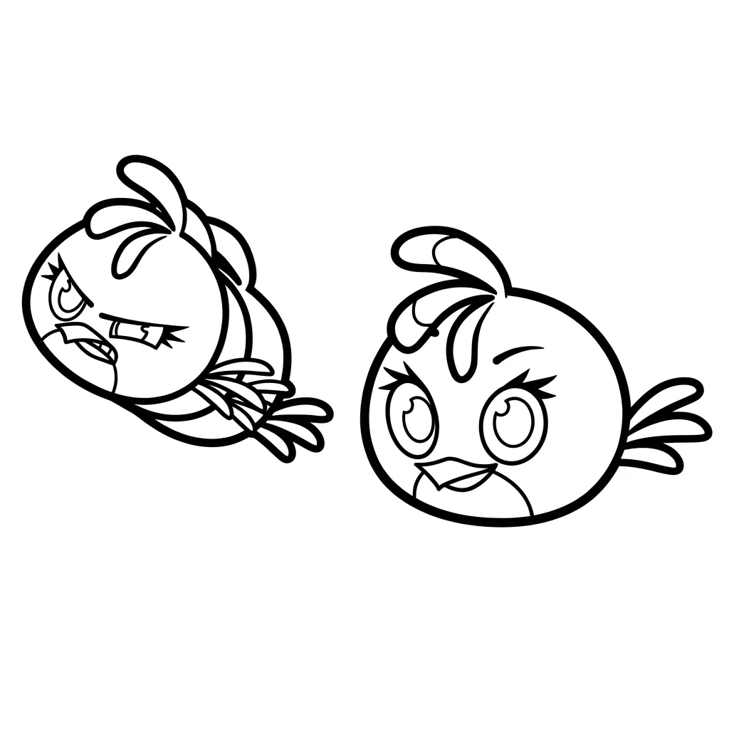 Angry Birds Stella 16 para colorear para niño de para imprimir