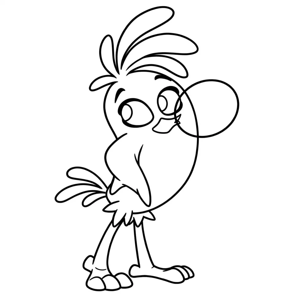 Angry Birds Stella 20 para colorear para imprimir para niño de 10 años