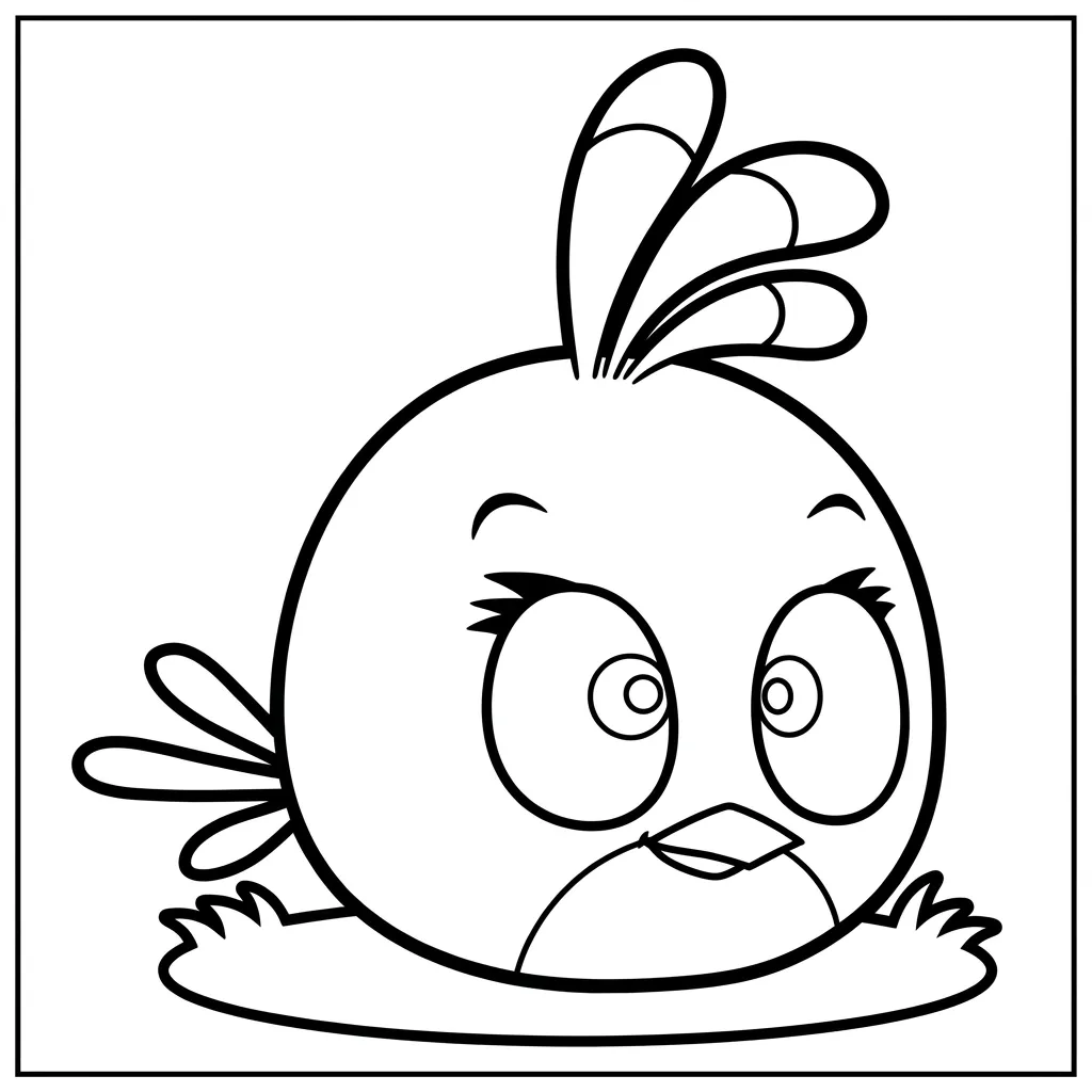 Angry Birds Stella 4 para colorear para niño gratis