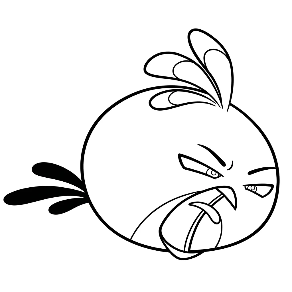 Angry Birds Stella 5 para colorear para imprimir para niño de 8 años