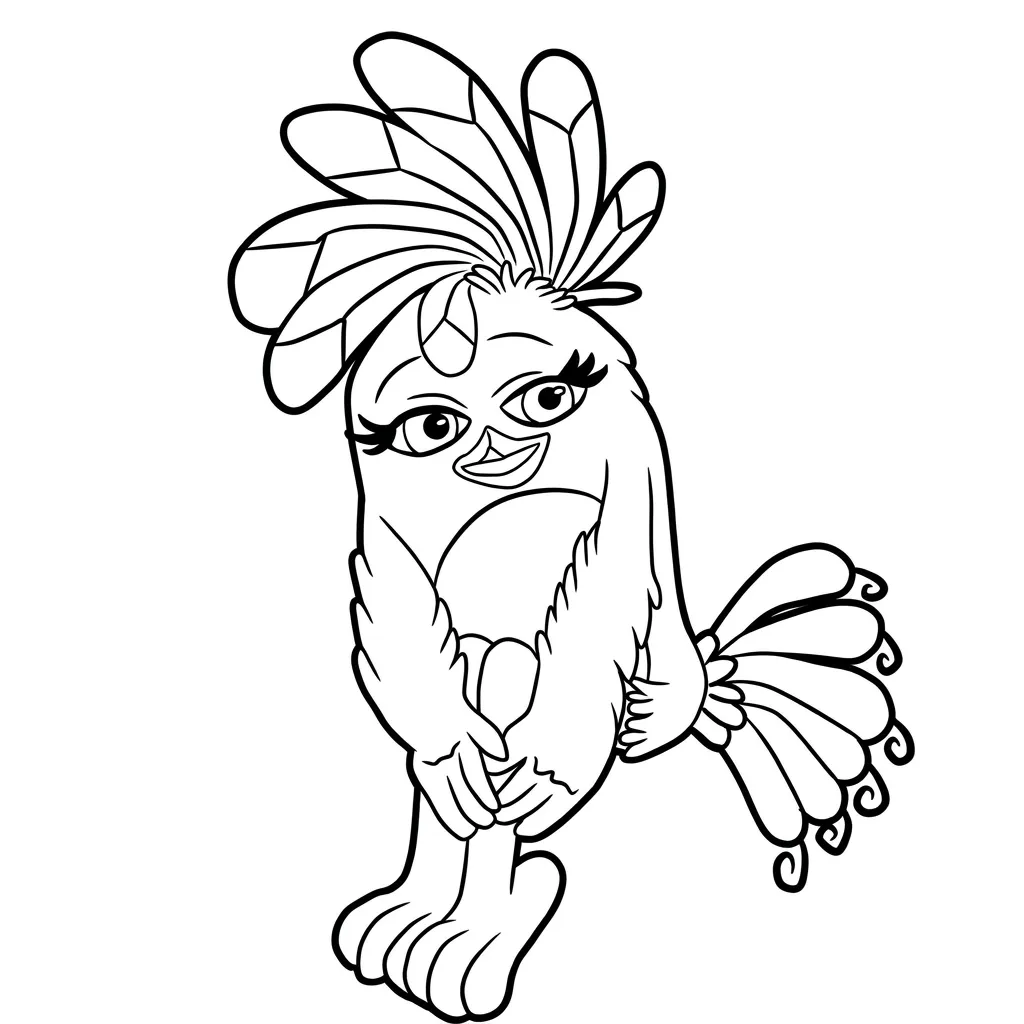 Angry Birds Stella 9 para colorear para imprimir para niño de 12 años