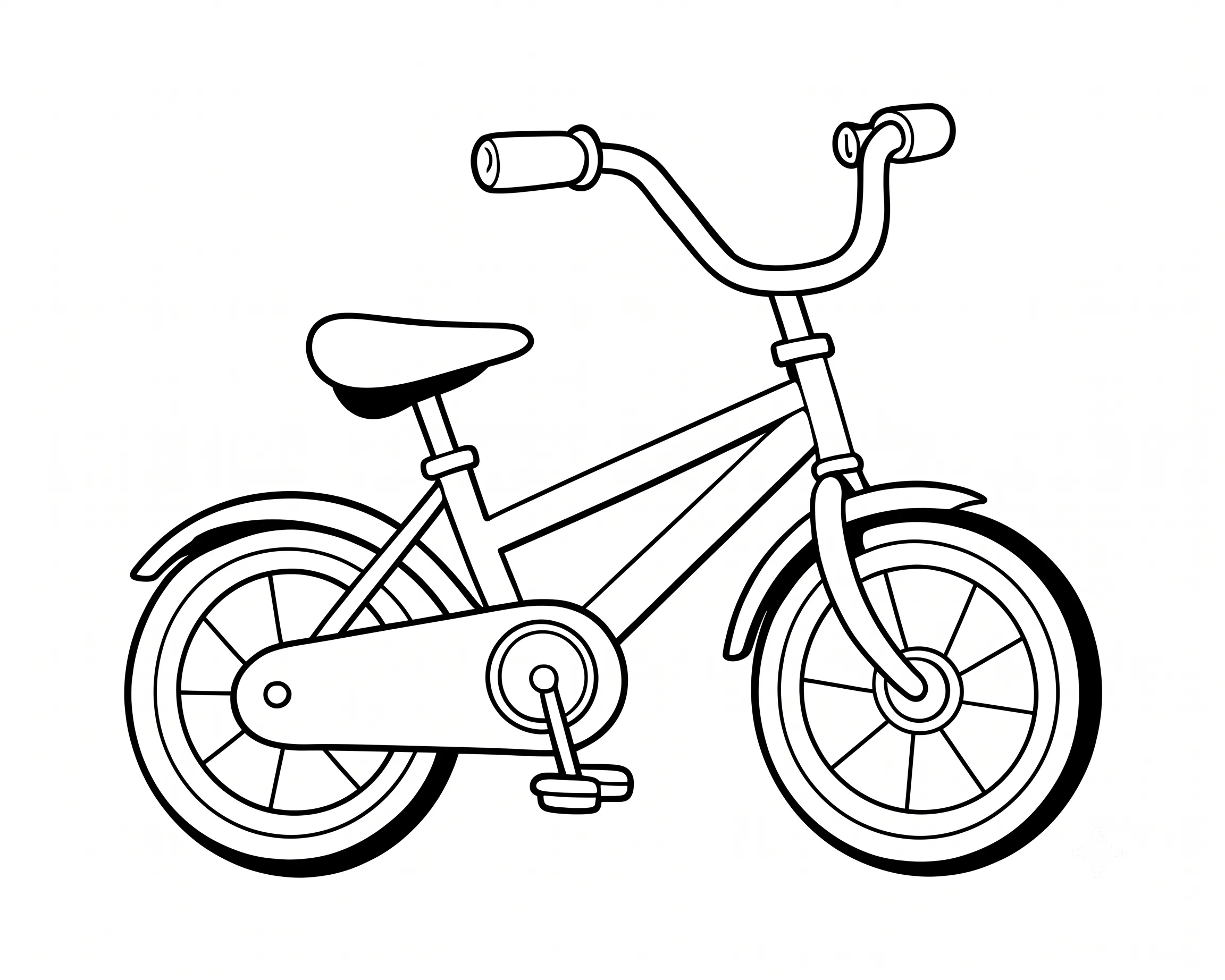 Bicicleta 10 de niño para colorear para imprimir