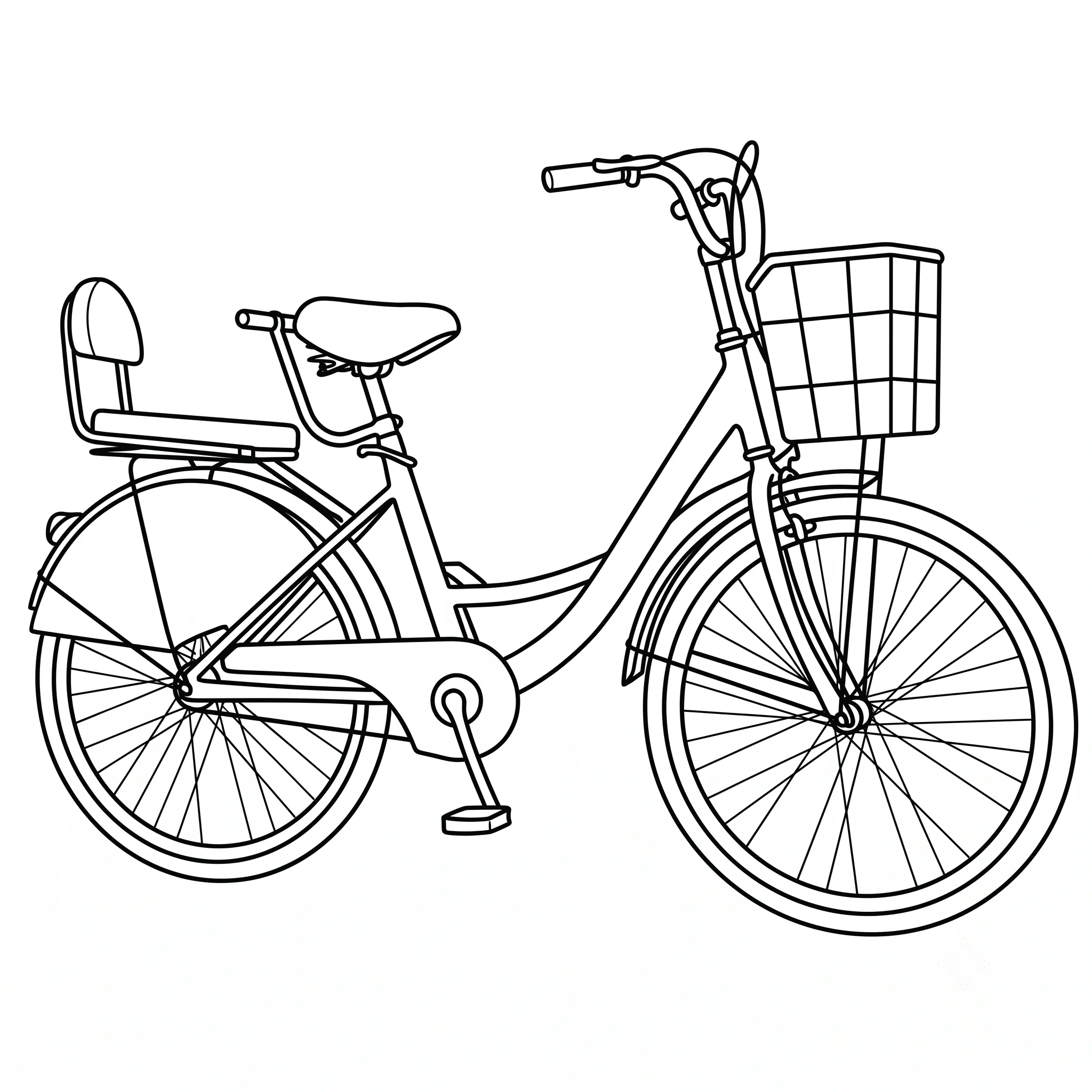 Bicicleta 2 para colorear para imprimir gratis pdf
