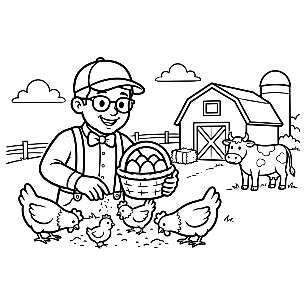 Blippi 18 para colorear para niño de 2 años