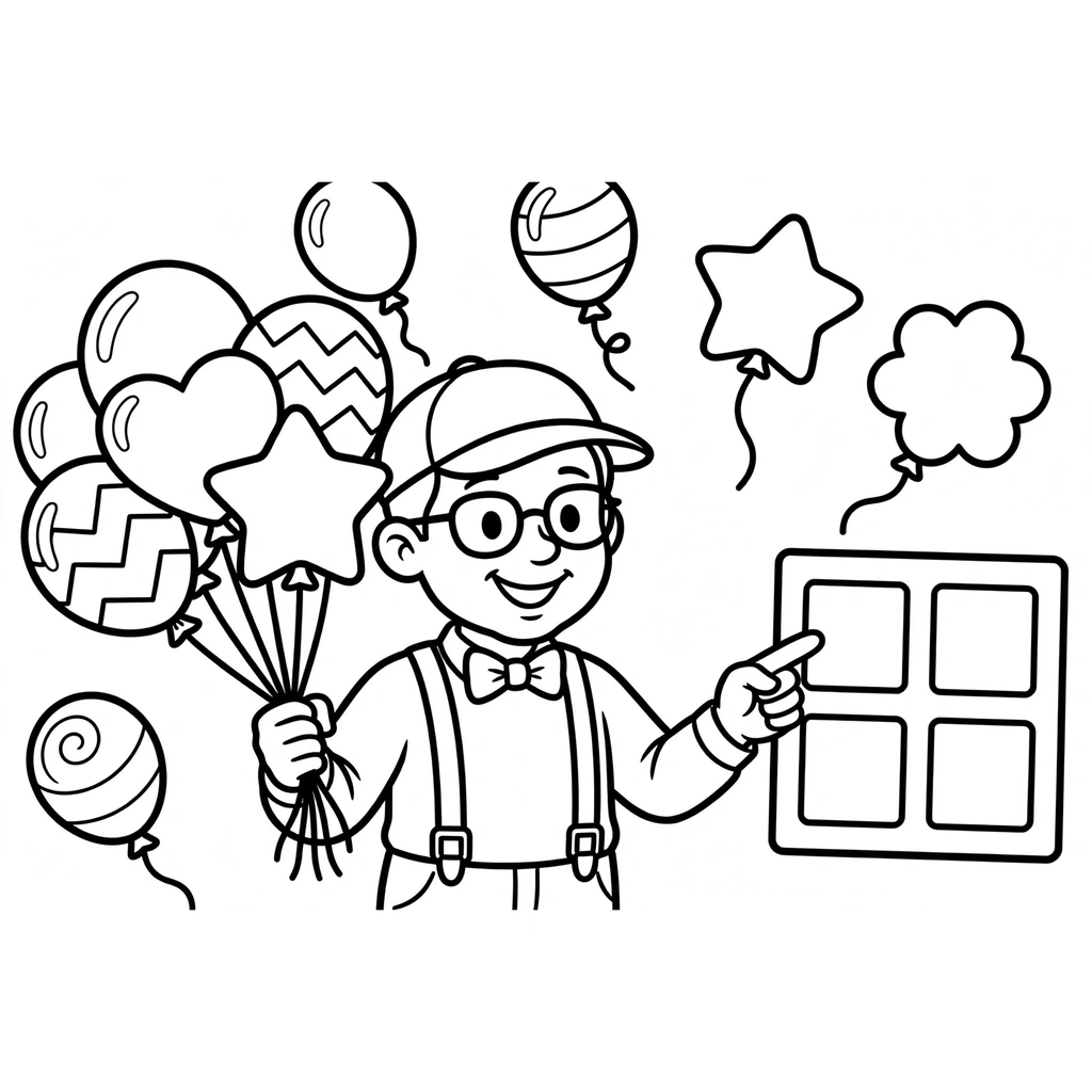Blippi 3 para colorear y recortar