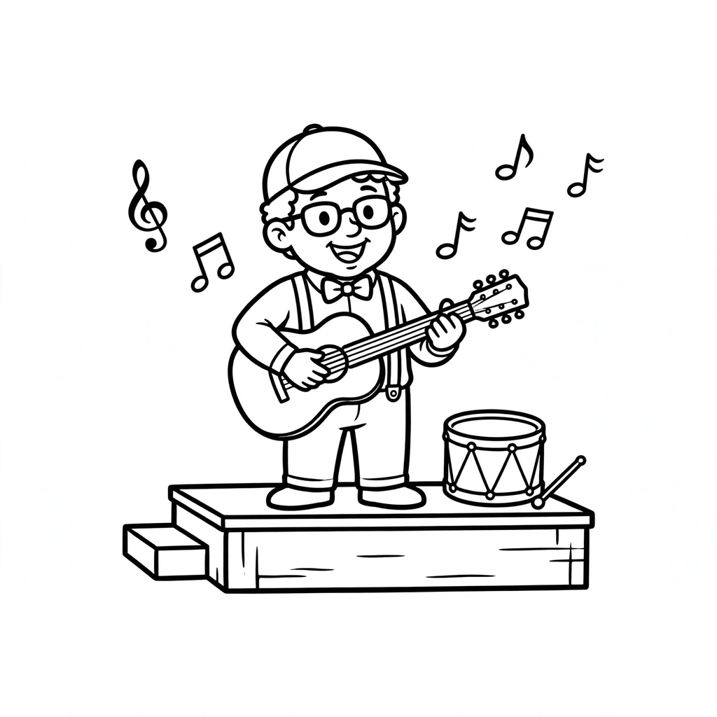 Blippi 4 para colorear para niños