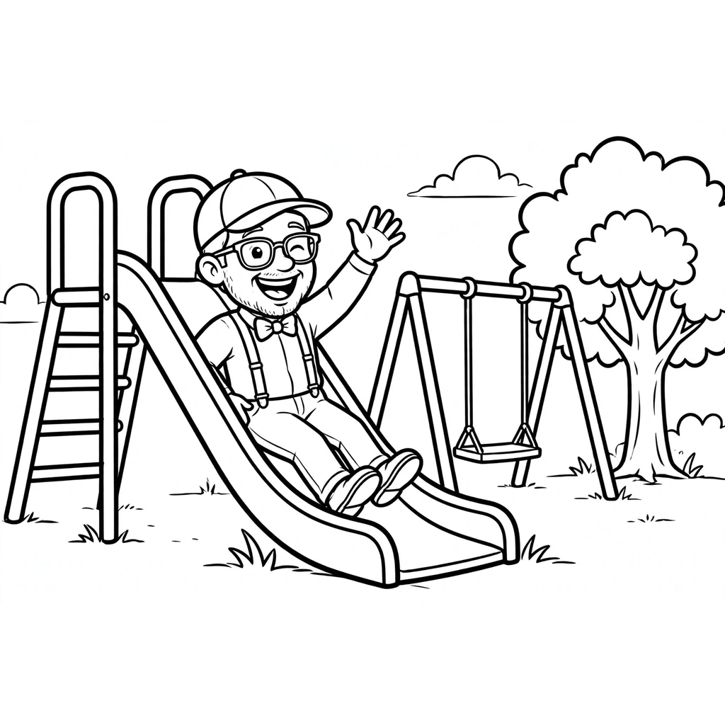 Blippi 6 para colorear gratis para niños