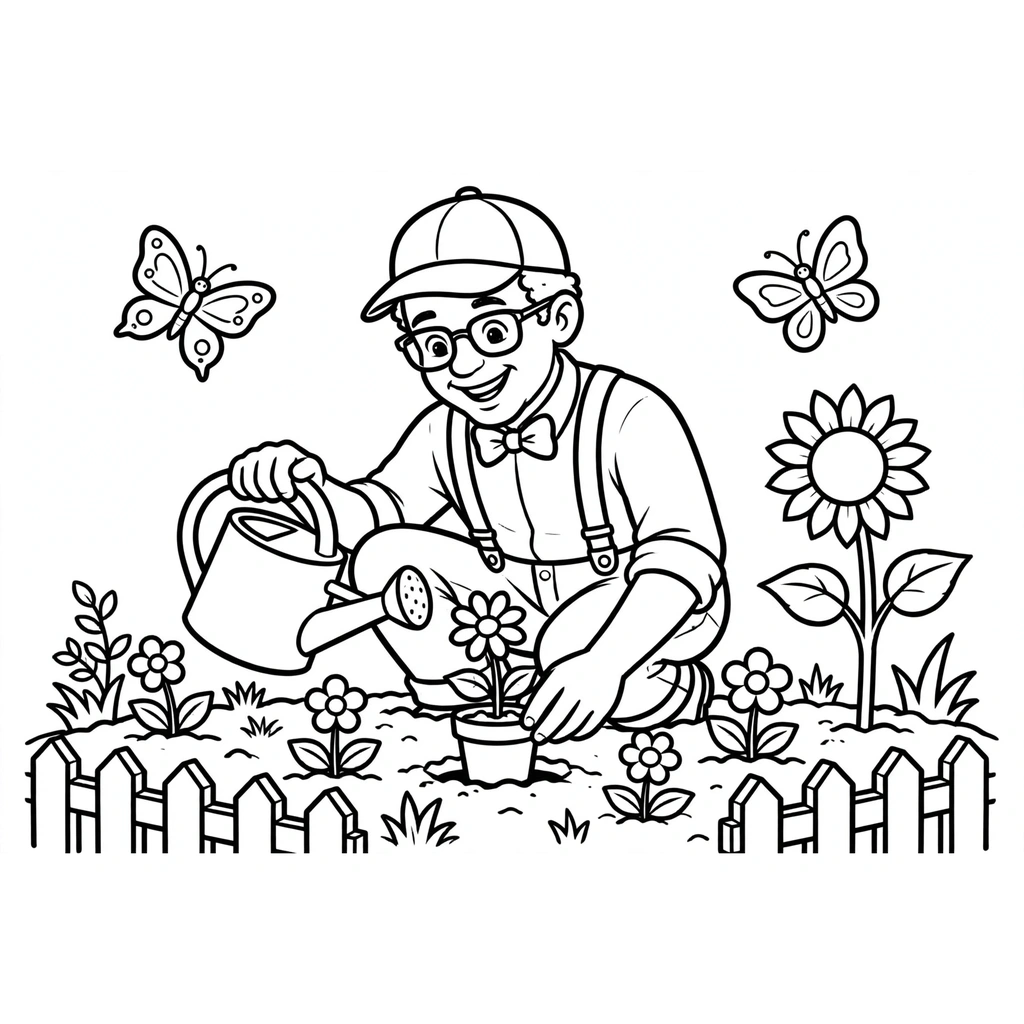 Blippi 8 para colorear kawaii