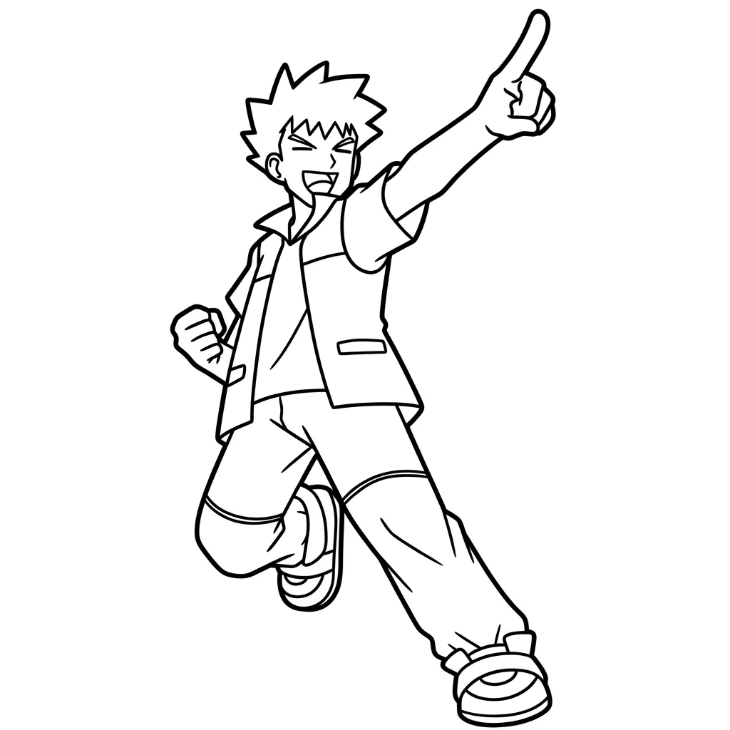 Brock 1 para colorear para imprimir a4
