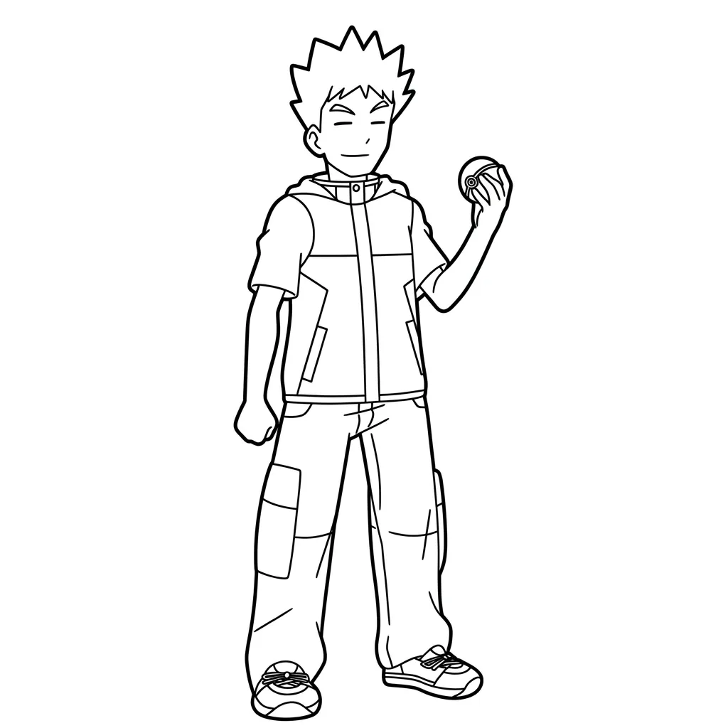Brock 4 para colorear para imprimir