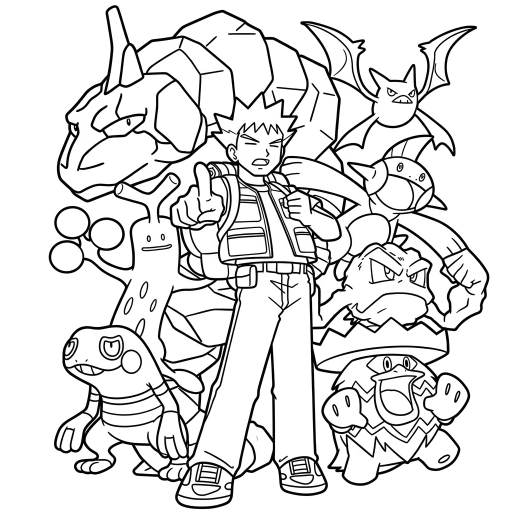 Brock 6 para colorear para niño de 10 años